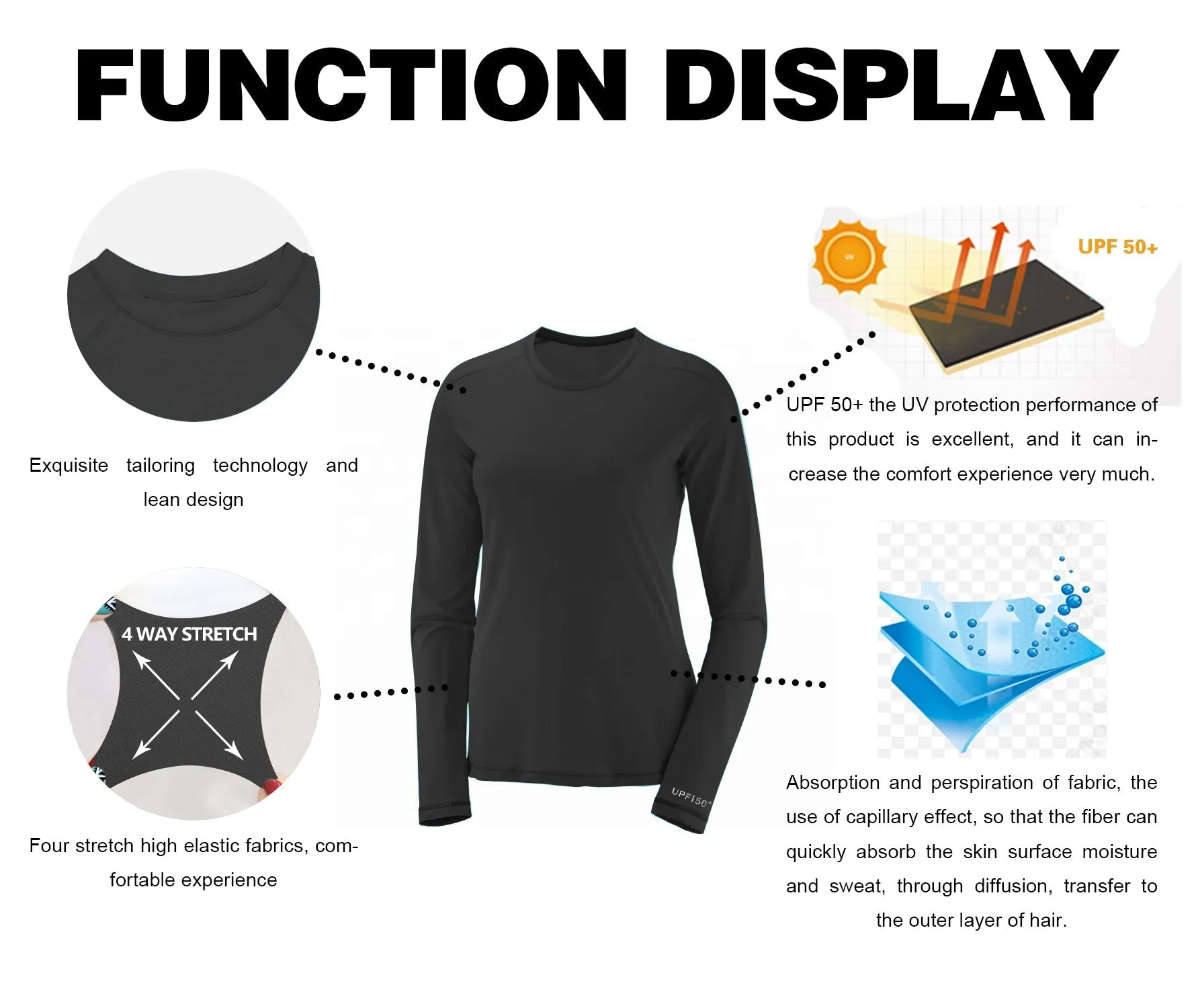 BUBBLELIME 84P/16S Long Sleeve Rashguard for Women_Tall Size