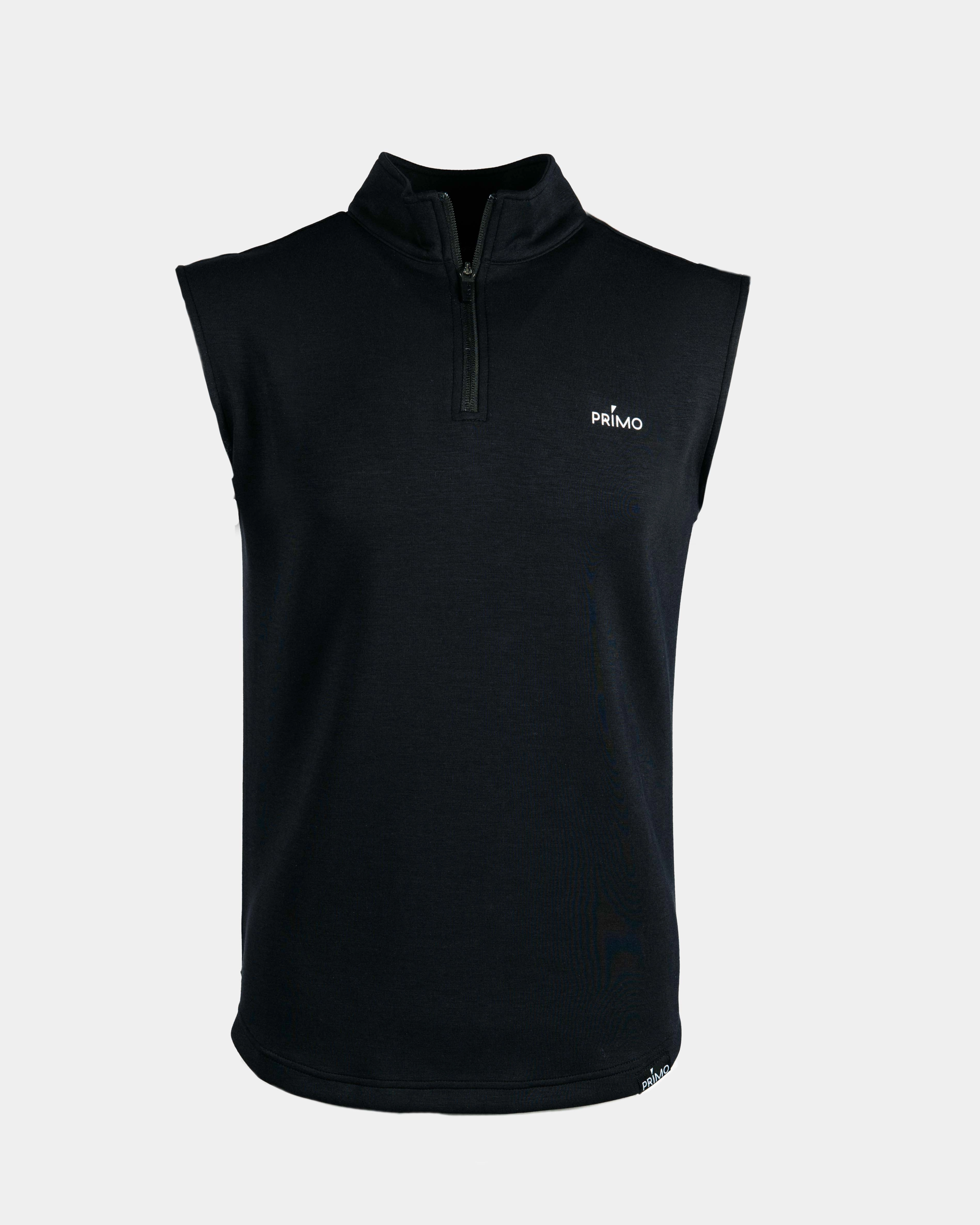 Hydrophobic Surface Treatment Black Quarter Zip Vest