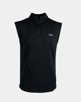 Hydrophobic Surface Treatment Black Quarter Zip Vest