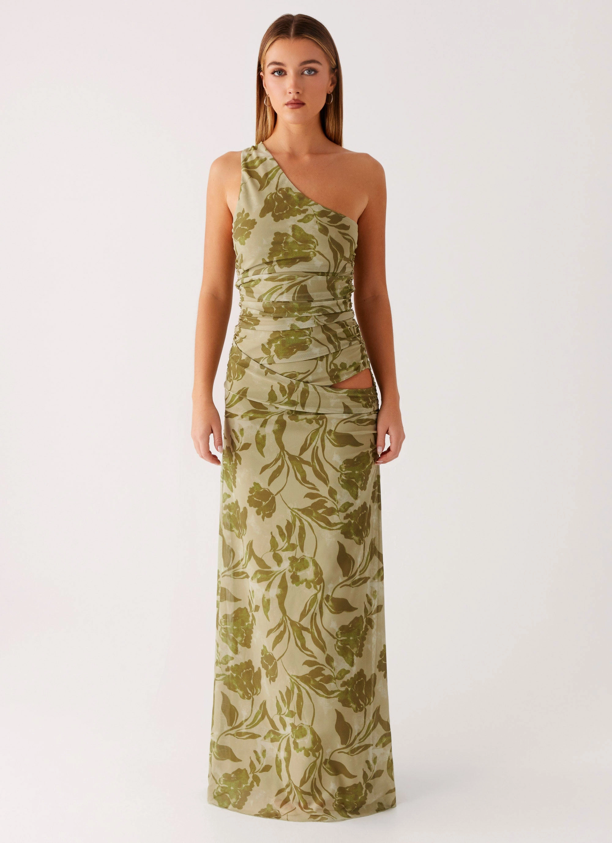 Georgiana Maxi Dress - Jade Fern Monochrome Mood