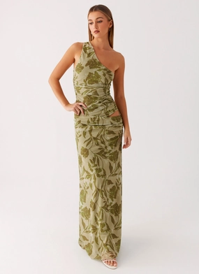 Smooth-Lining Georgiana Maxi Dress - Jade Fern