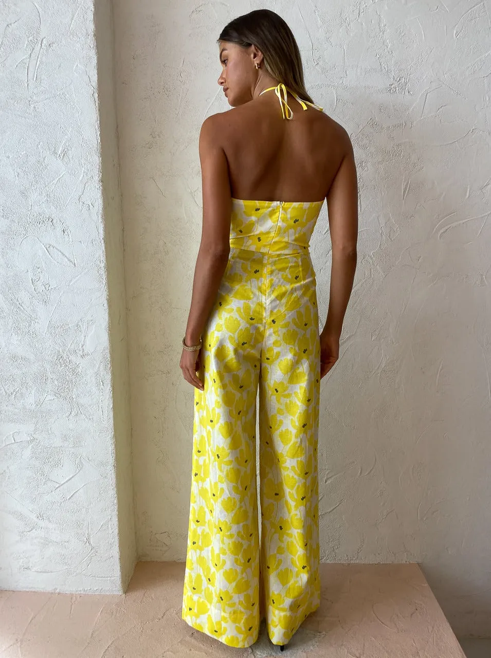 By Nicola Canary Jumpsuit in Canary Blossom