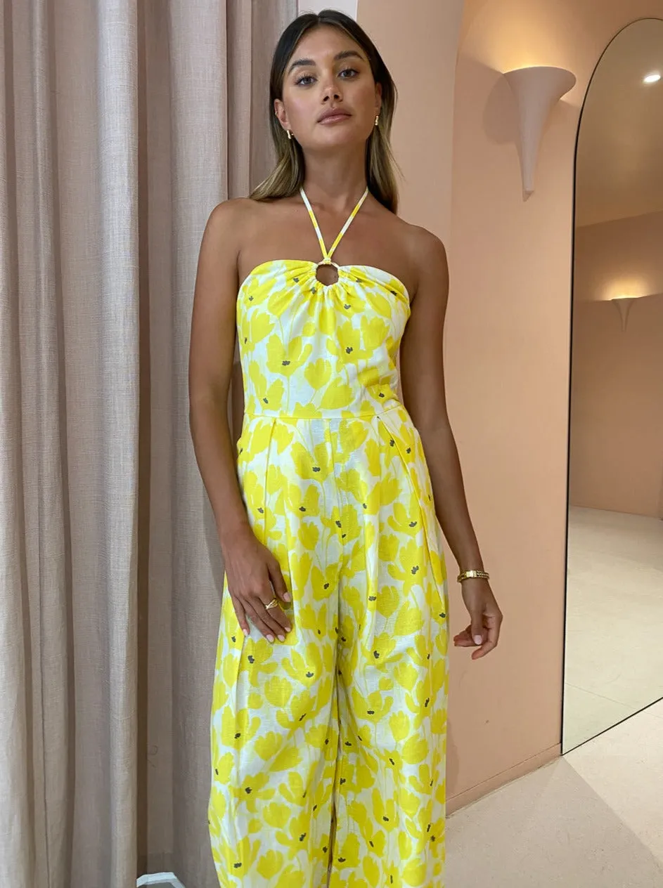 By Nicola Canary Jumpsuit in Canary Blossom