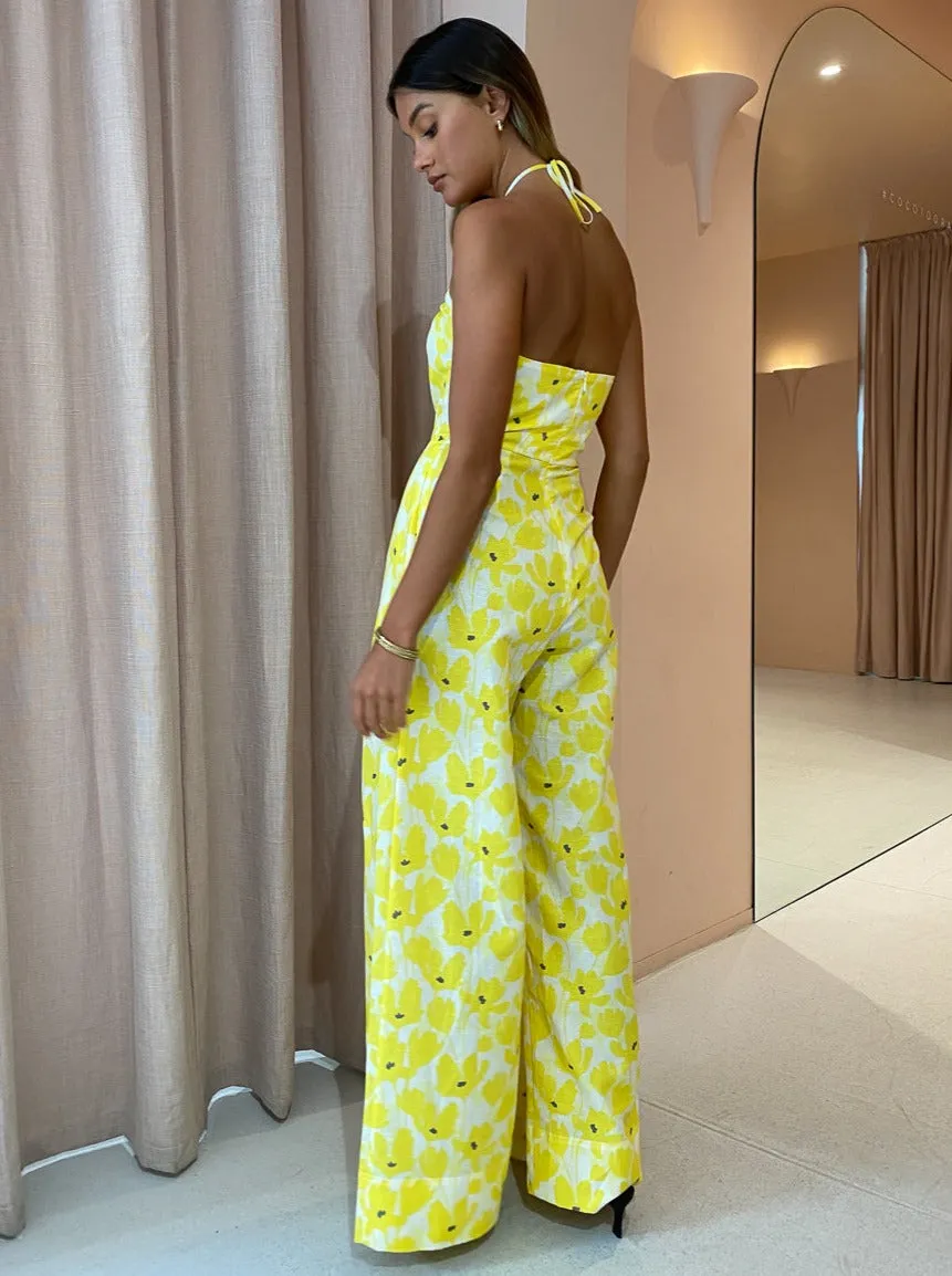 By Nicola Canary Jumpsuit in Canary Blossom
