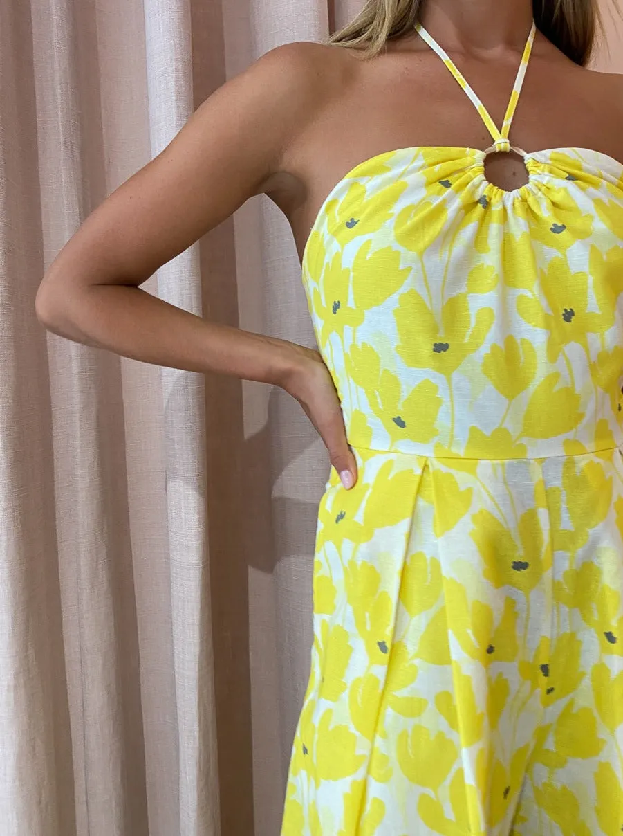 By Nicola Canary Jumpsuit in Canary Blossom