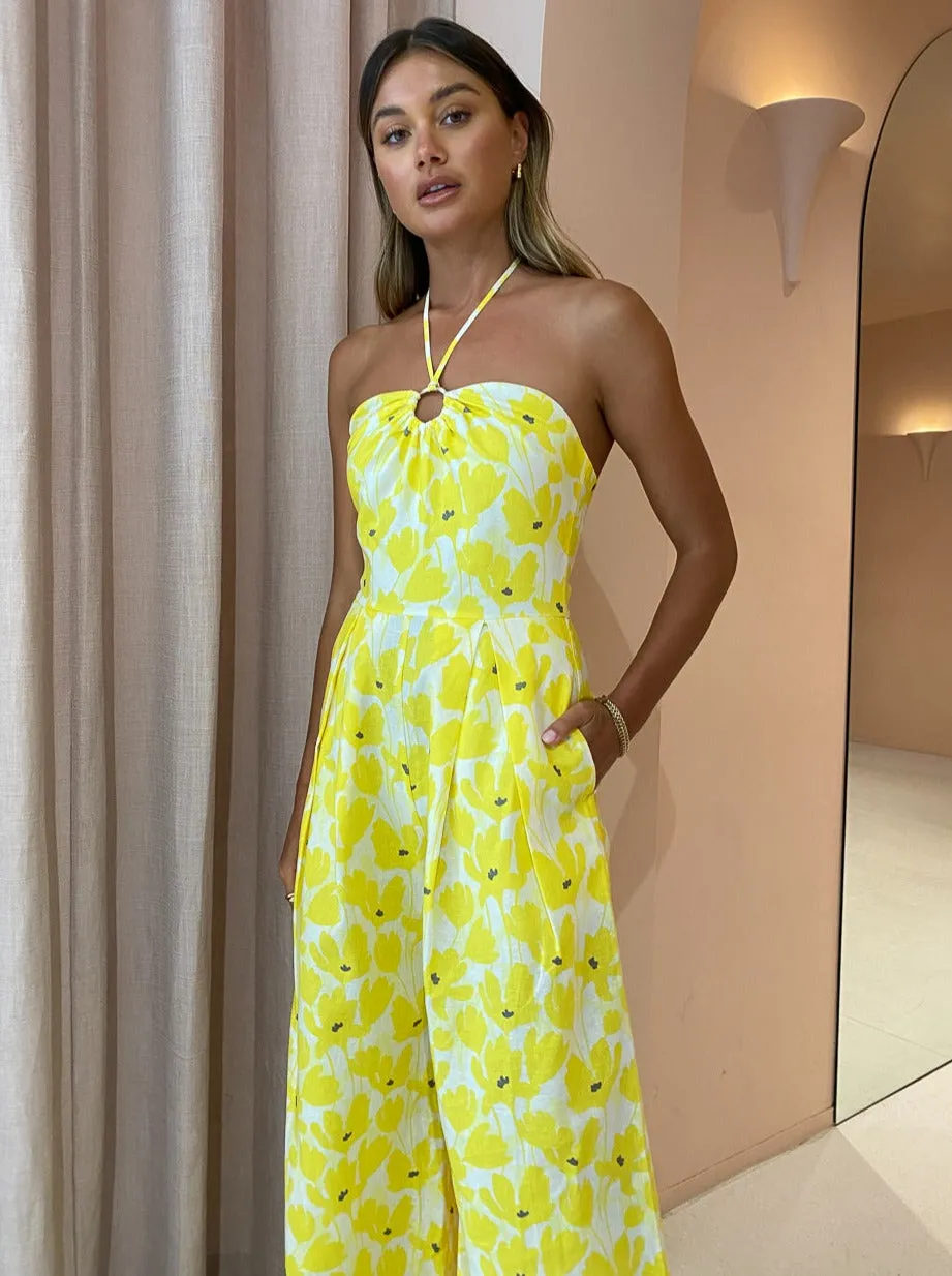 By Nicola Canary Jumpsuit in Canary Blossom