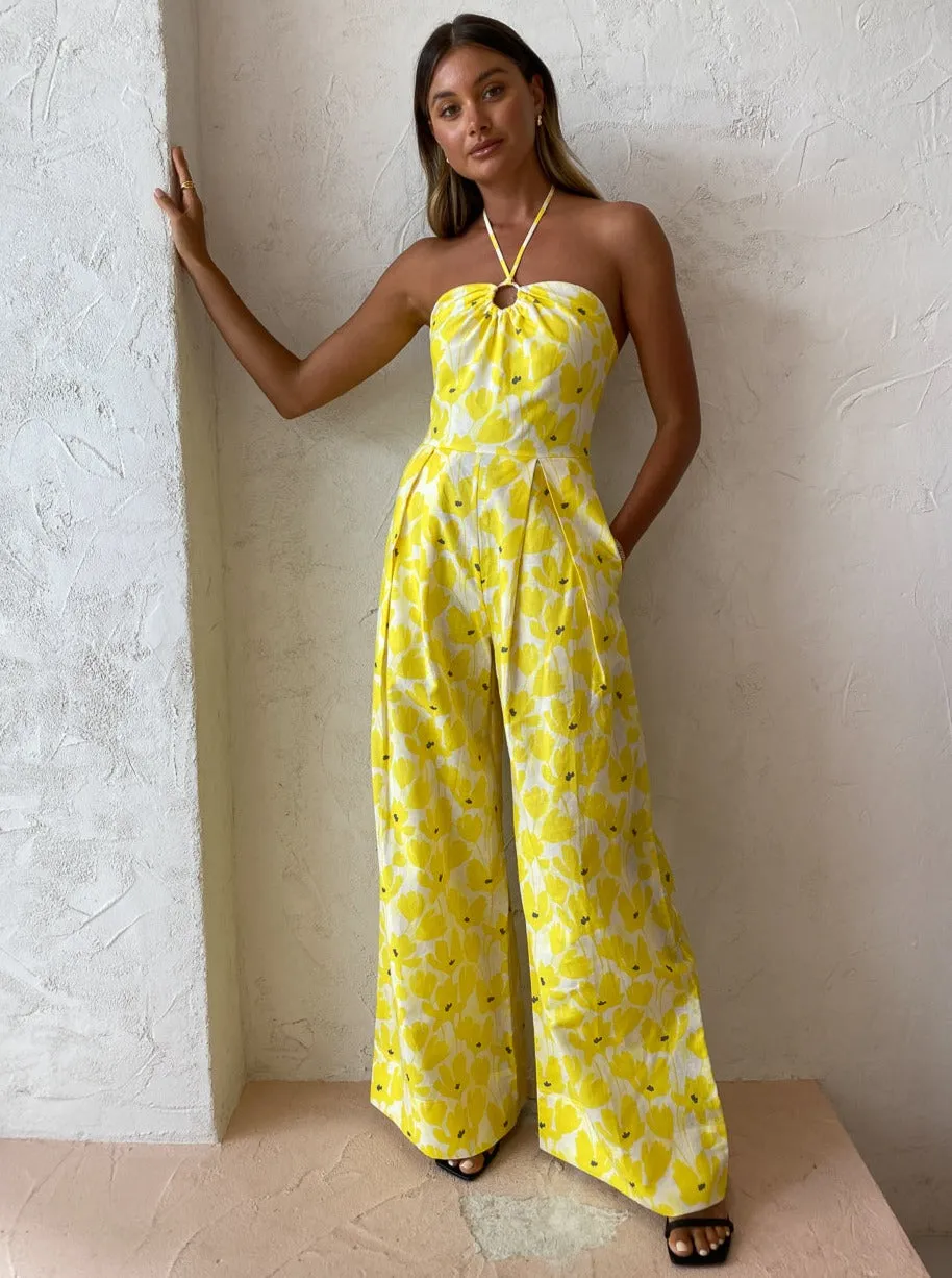 By Nicola Canary Jumpsuit in Canary Blossom