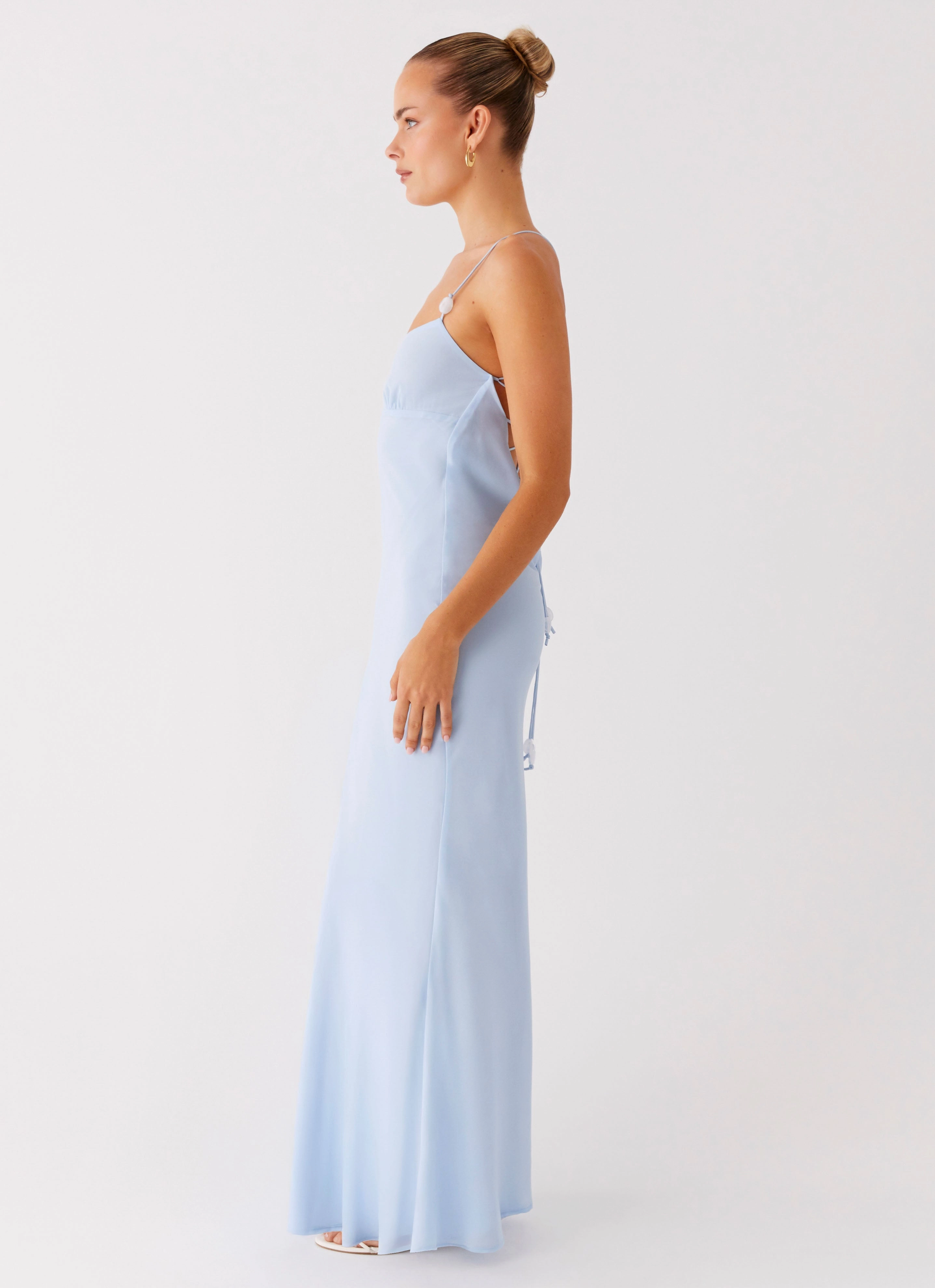 Feather Light Cabello Maxi Dress - Pale Blue