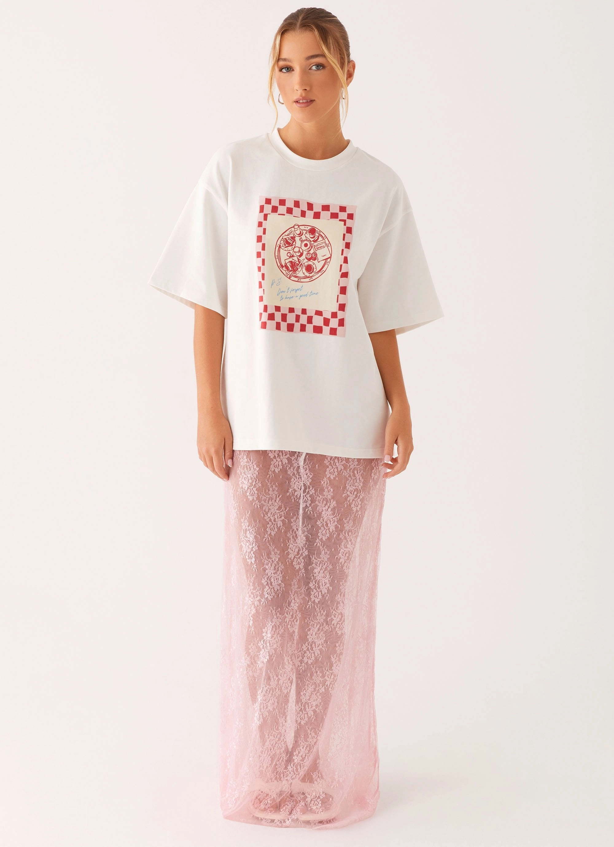 Smart Wear TouchscreenCompatiblePockets Caden Lace Maxi Skirt - Pink