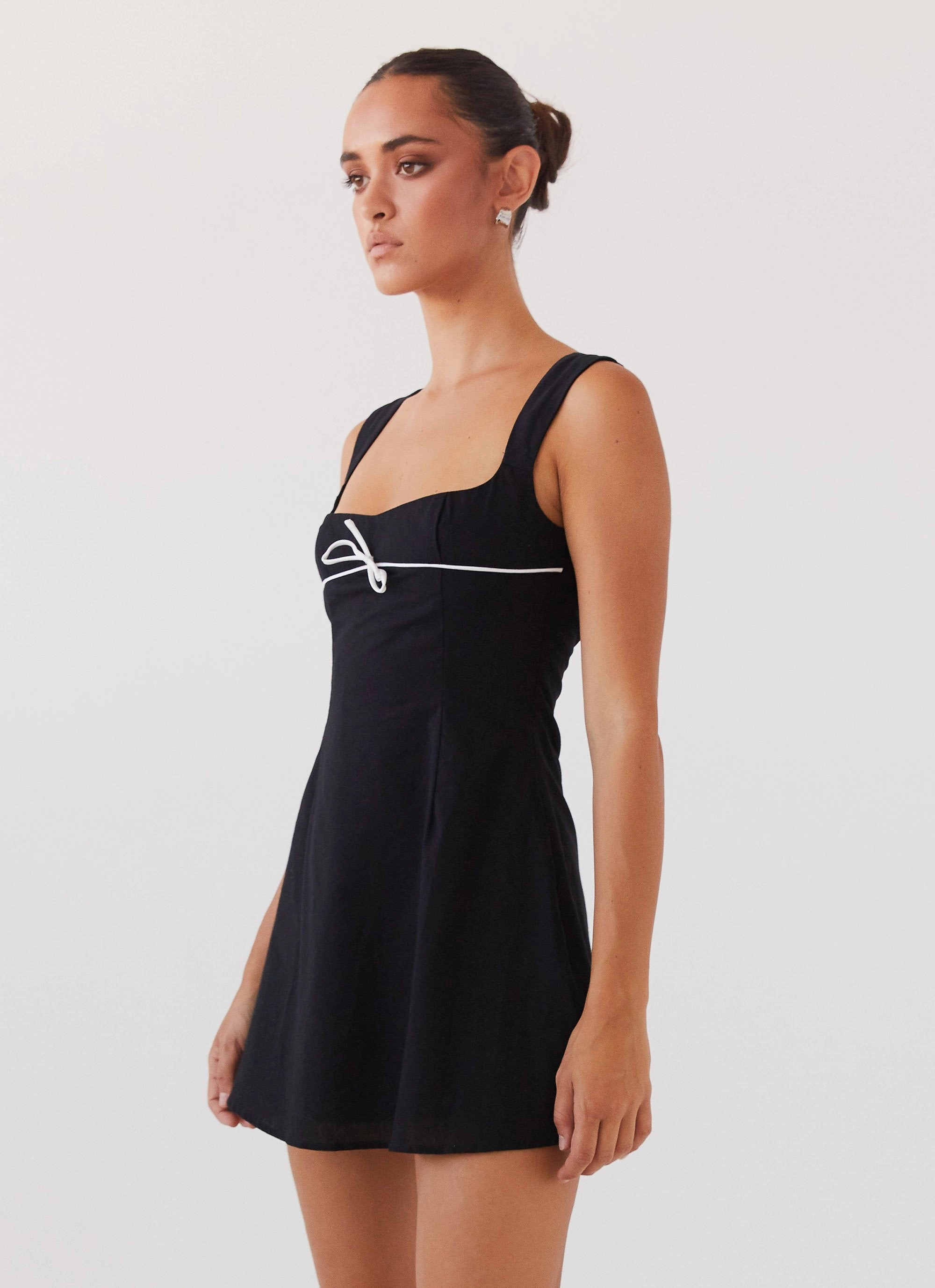 Airy Base Cadence Mini Dress - Black
