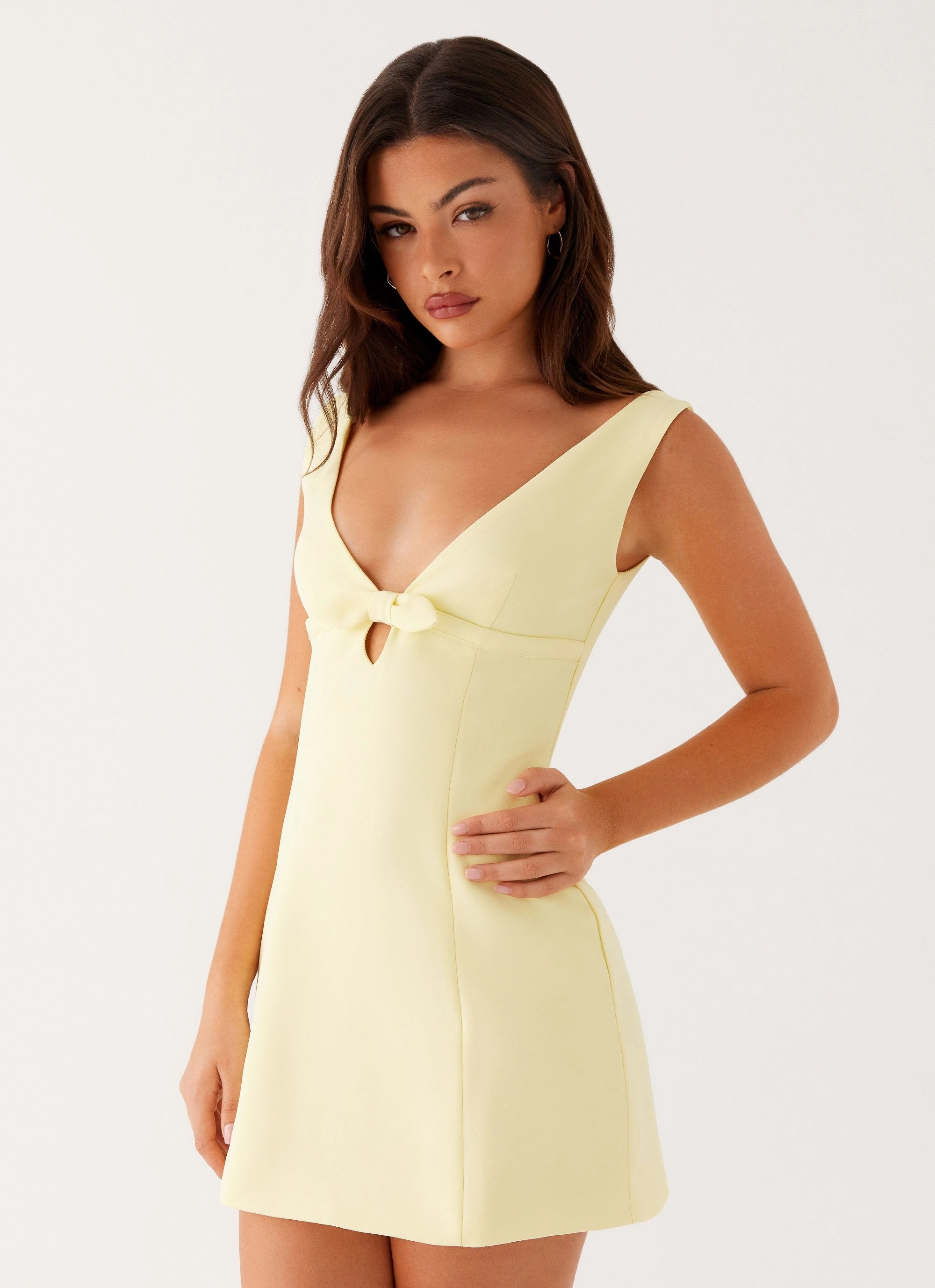 Caitlin Mini Dress - Yellow Romantic-Detail