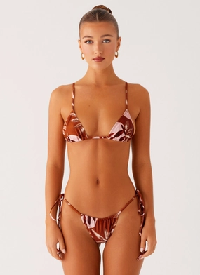 clearance Calista Bikini Bottoms - Cinnamon Palm