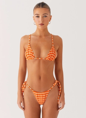 Calista Bikini Bottoms - Orange Stripe packing