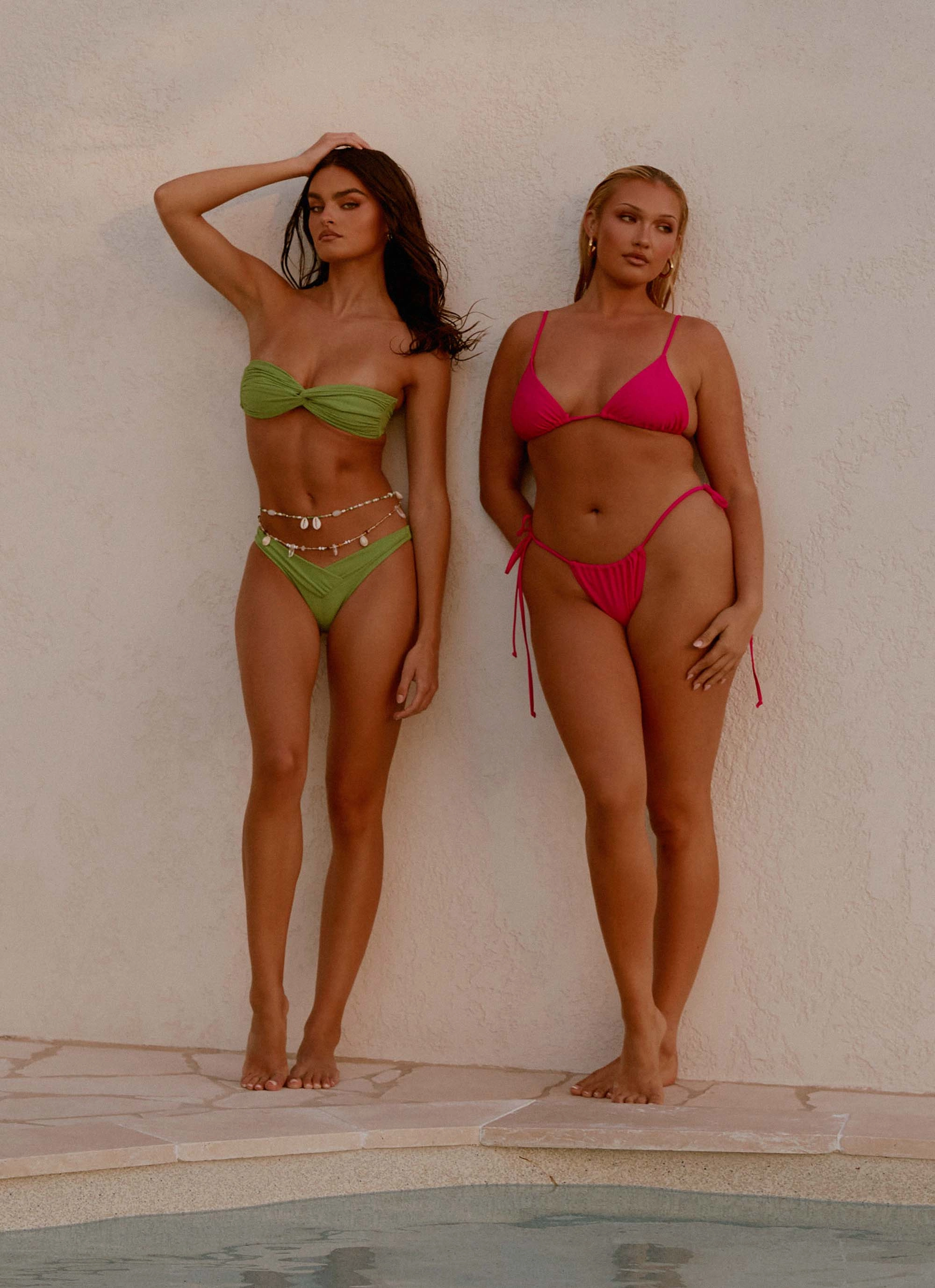 Calista Bikini Bottoms - Pink CompressionFit