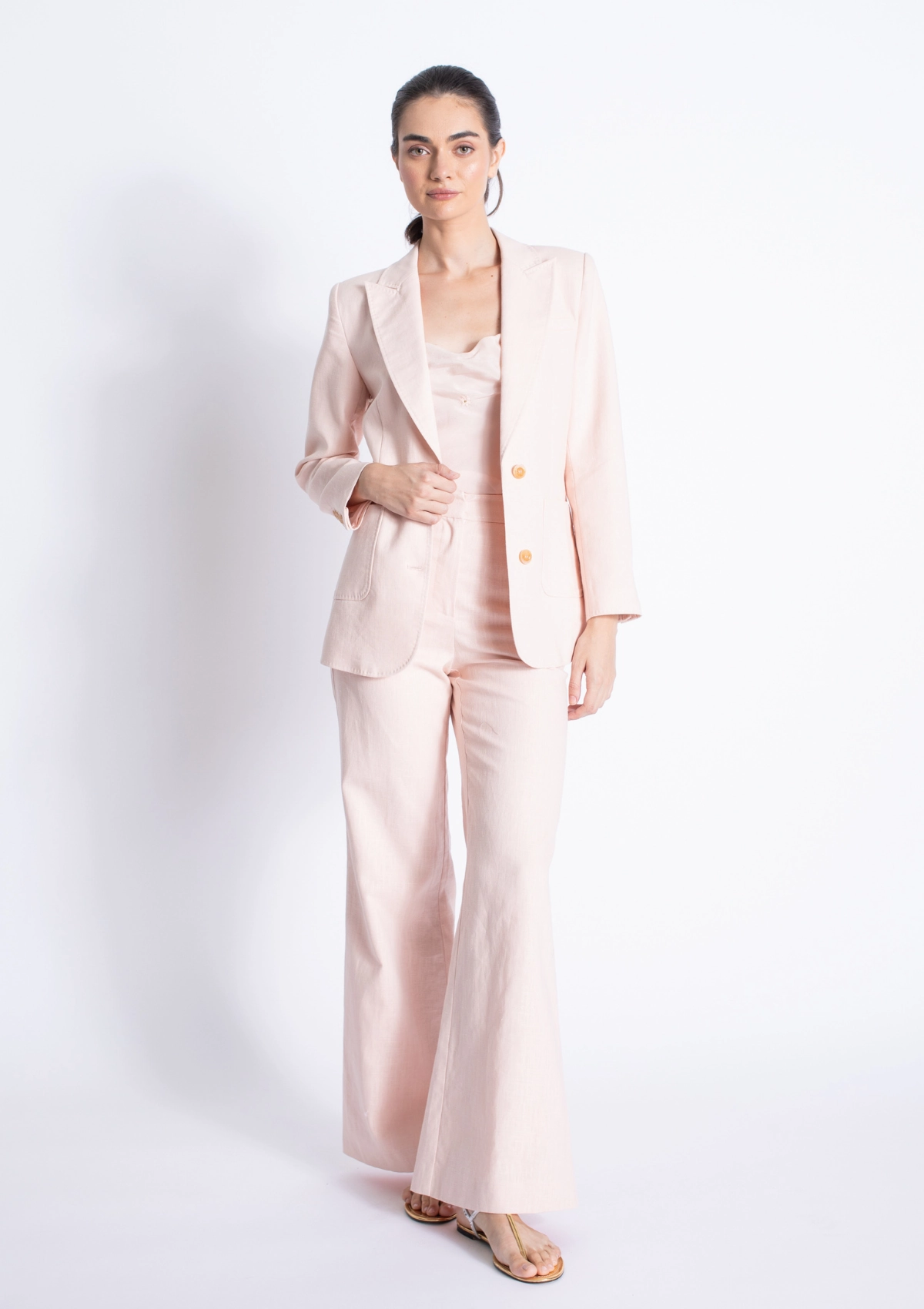 Caliz Linen Blazer TearResistantWeave Hygroscopic Inner Layer