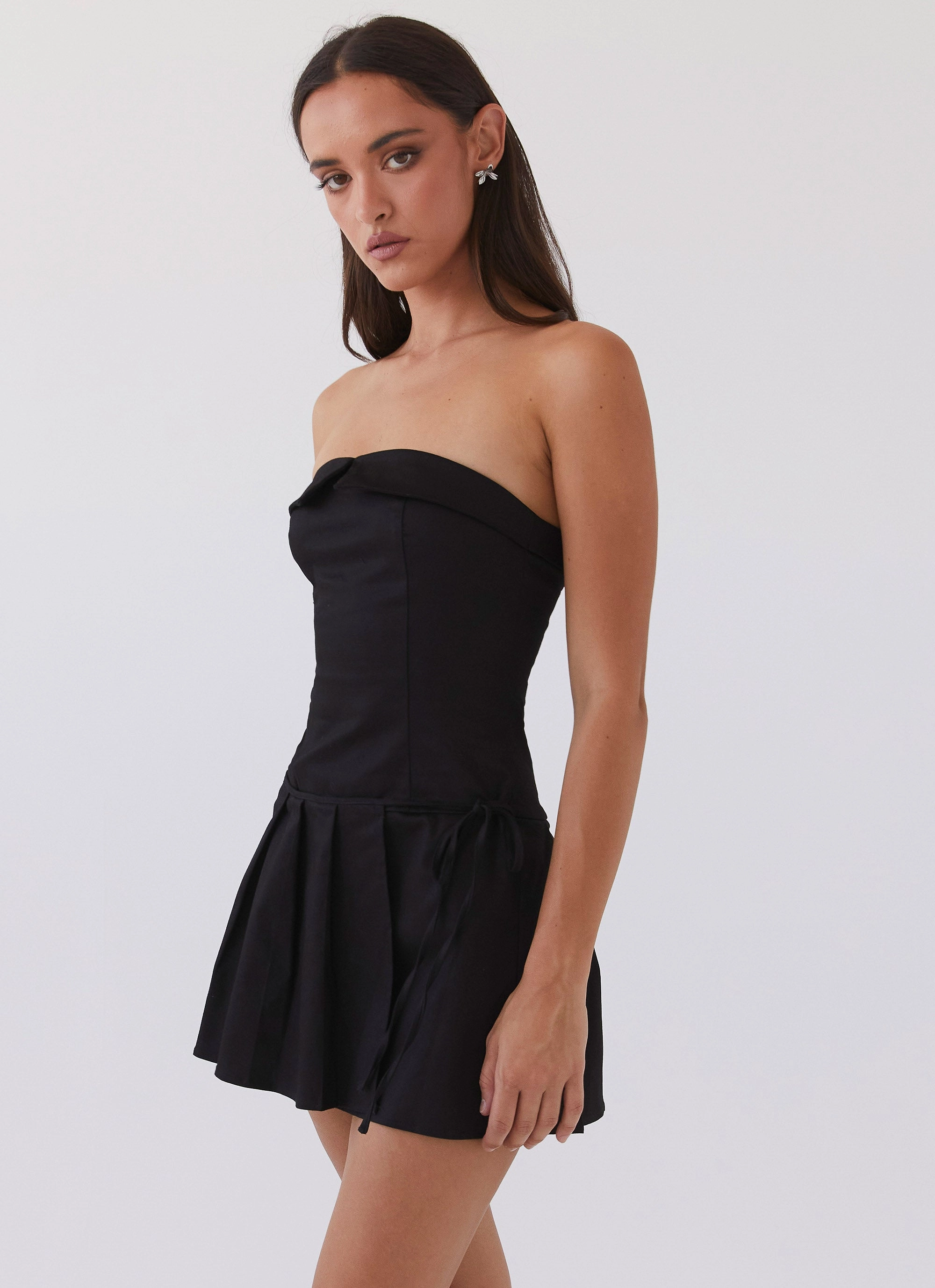 Cool Motion Calling The Shots Mini Dress - Black