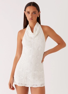 Elegant Waist Camden Mini Dress - White