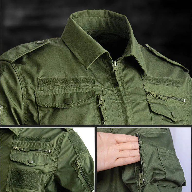 Camo Mens Outdoor Combat Jacket Tactical Suits