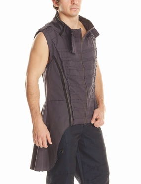 Double Layered Hem Canvas Steampunk Tailcoat