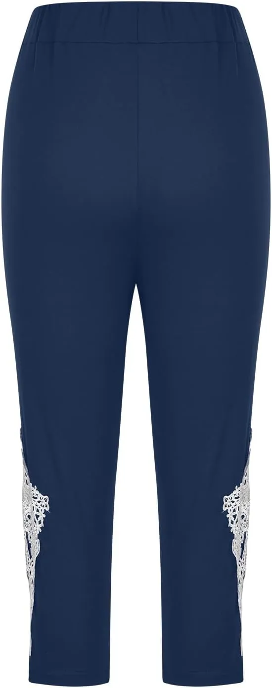 Capri Yoga Leggings for Women High Waisted Leggings Tummy Control Leggings Workout Gym Leggings Fashion Leggings