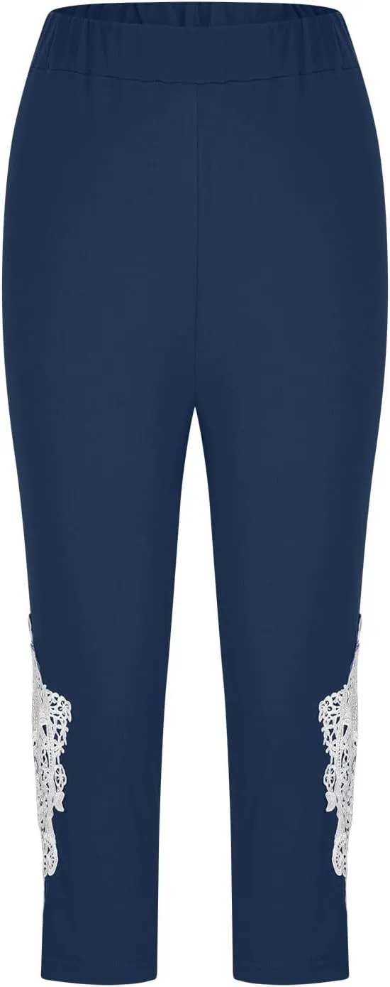 Capri Yoga Leggings for Women High Waisted Leggings Tummy Control Leggings Workout Gym Leggings Fashion Leggings