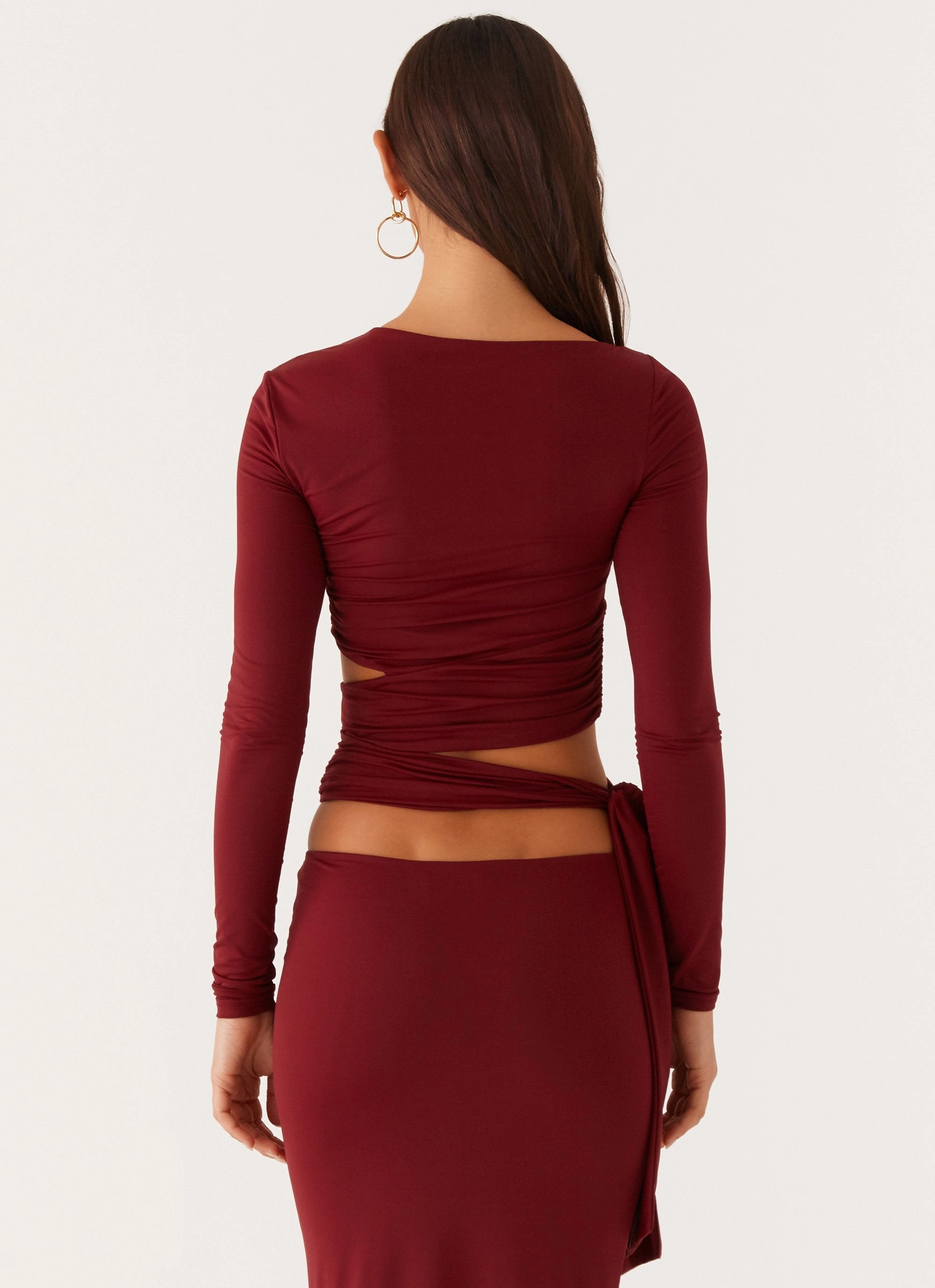 Capucine Wrap Top - Mulberry Work Tough Breathable Lining Design
