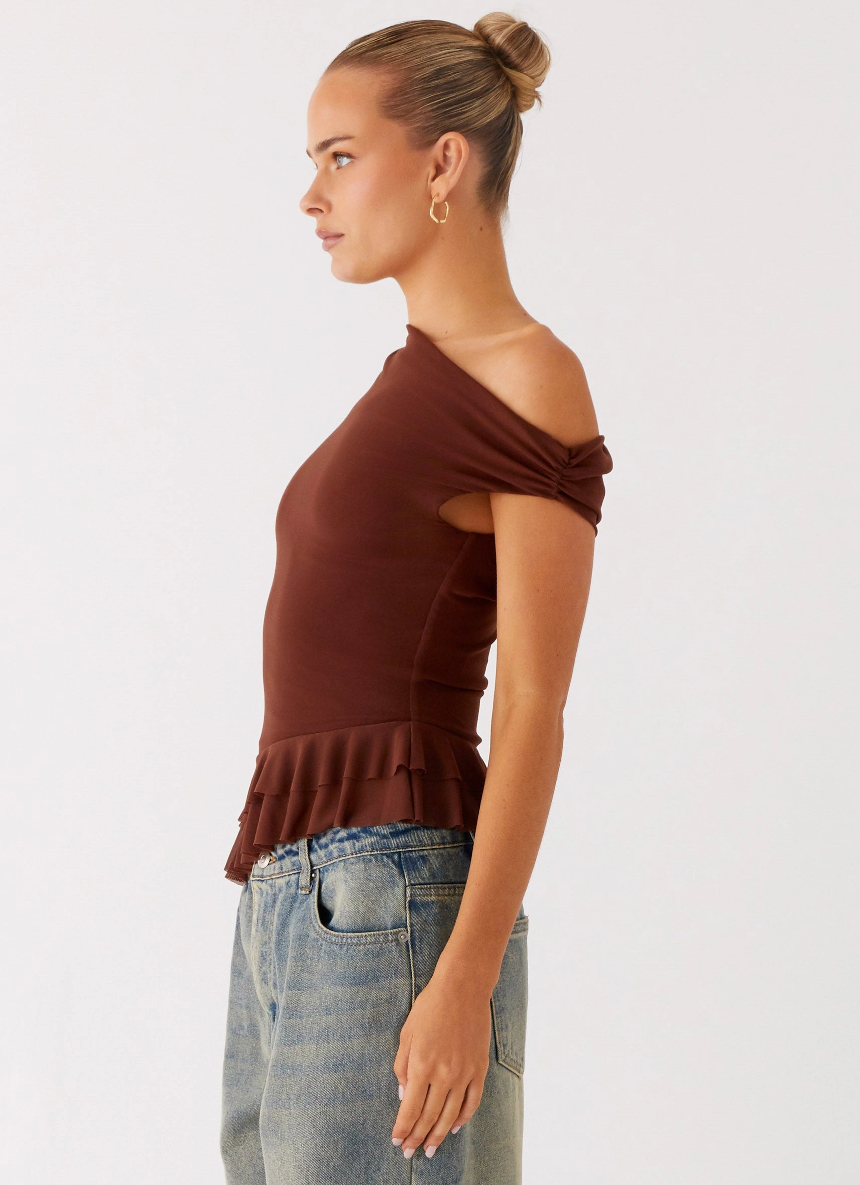 Mica Top - Chocolate FlexibleKnit Non Irritating Seams