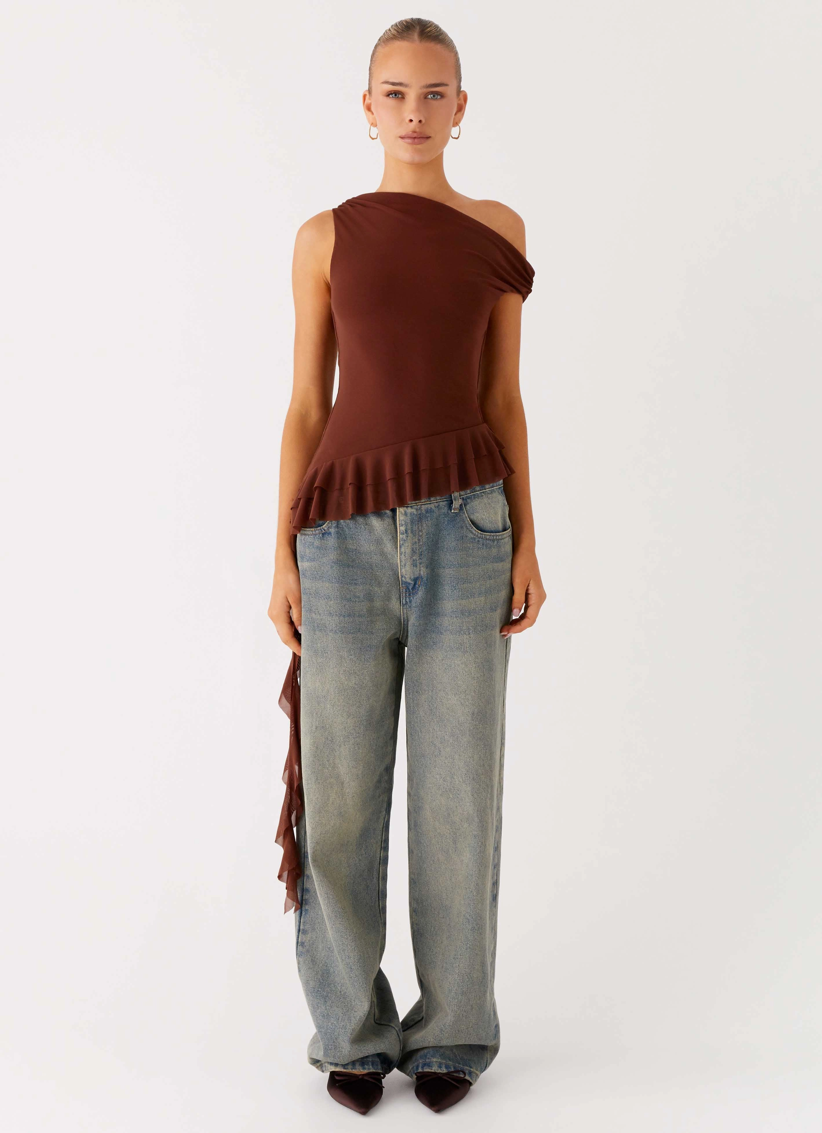 Everyday Comfort Fit Mica Top - Chocolate