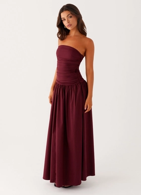 Dream Look Work Mood Carmel Maxi Dress - Mulberry