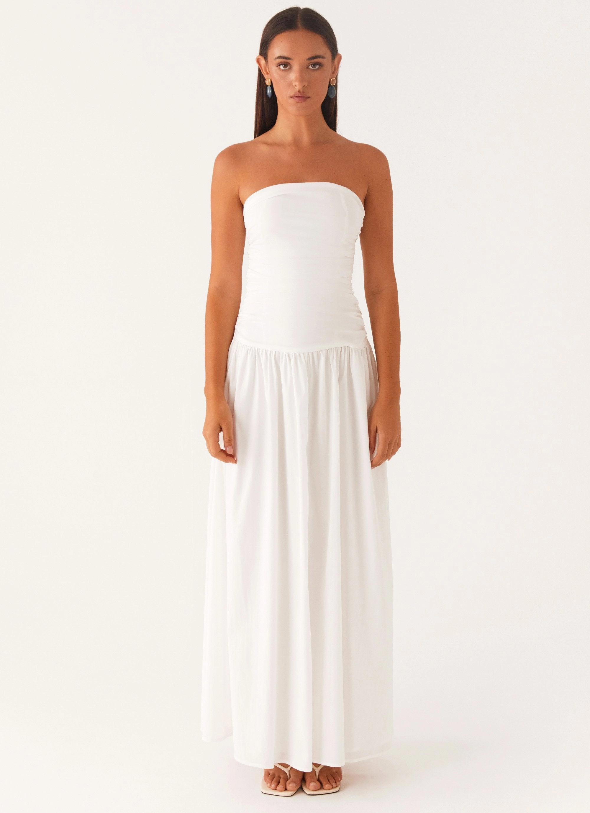 Carmel Maxi Dress - White Casual Vibes Basic Mood