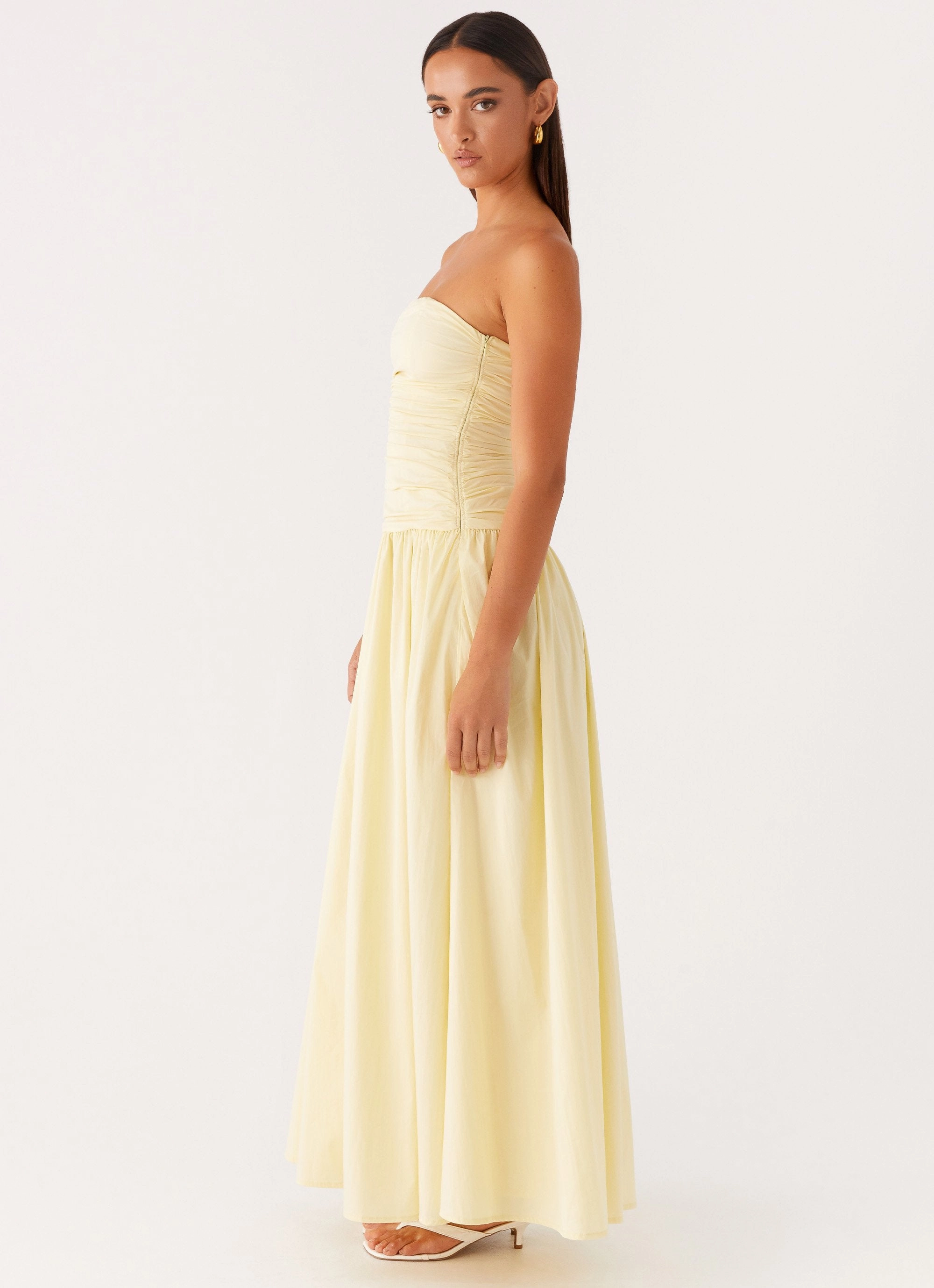 Mood Focused Carmel Maxi Dress - Yellow