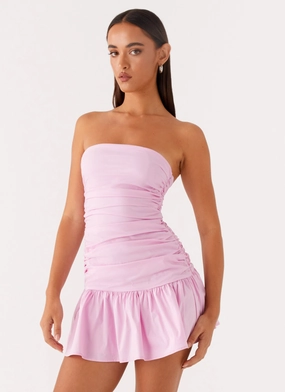 Carmel Mini Dress - Pink Comfort Fit Stylish Design