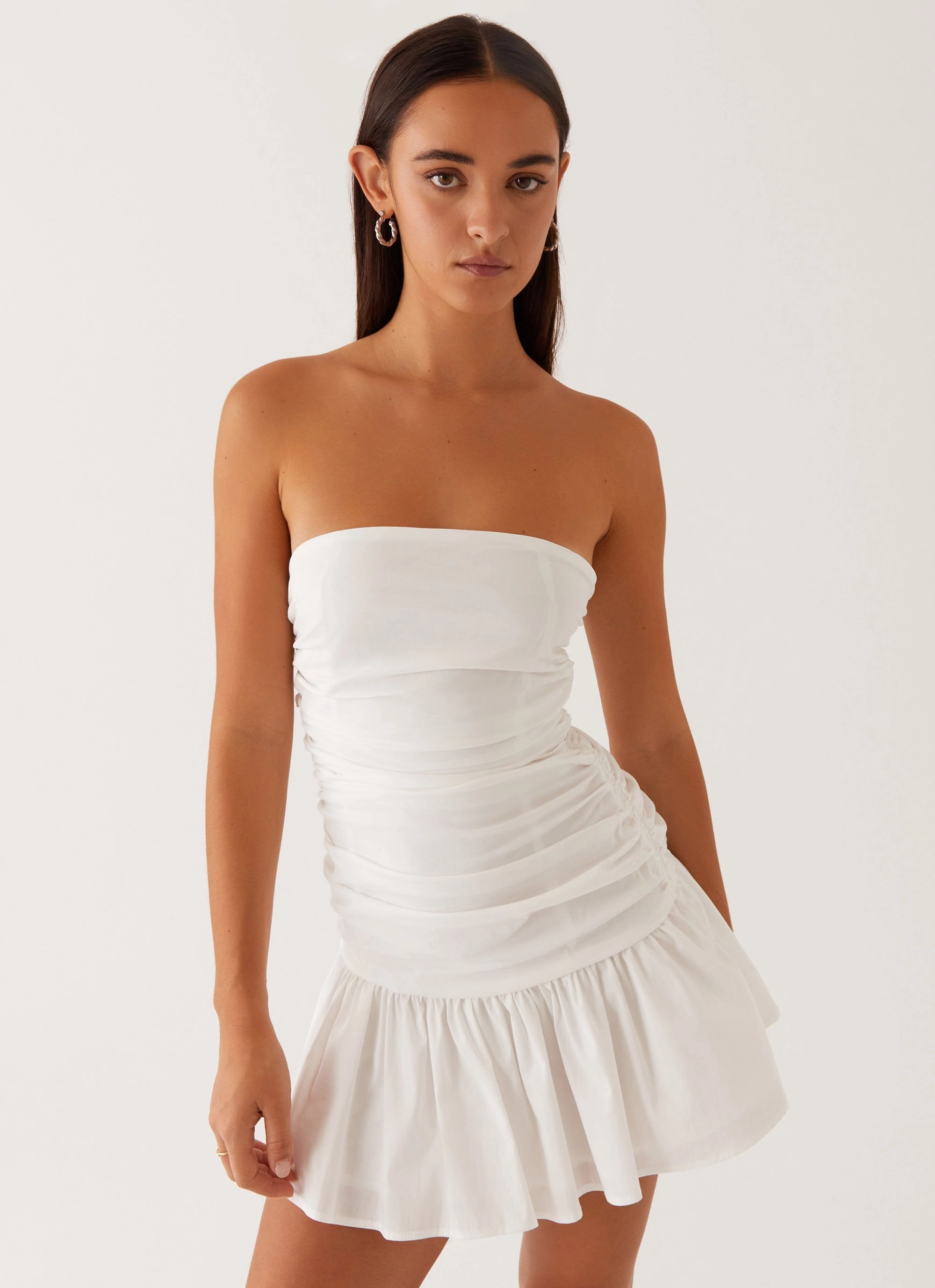 Grab Now Carmel Mini Dress - White