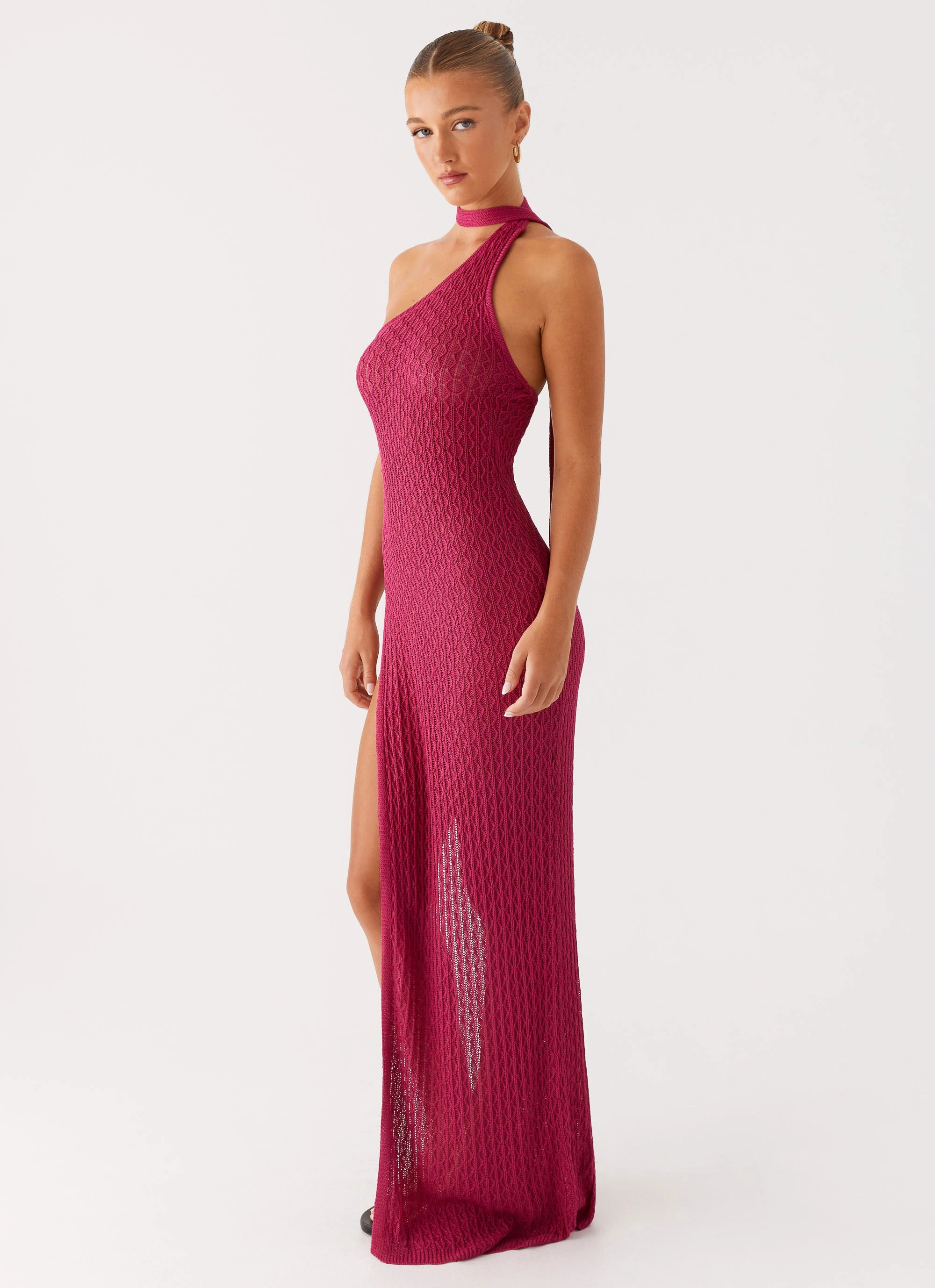 Sophisticated Wear Carryn Knit Maxi Dress - Hot Pink