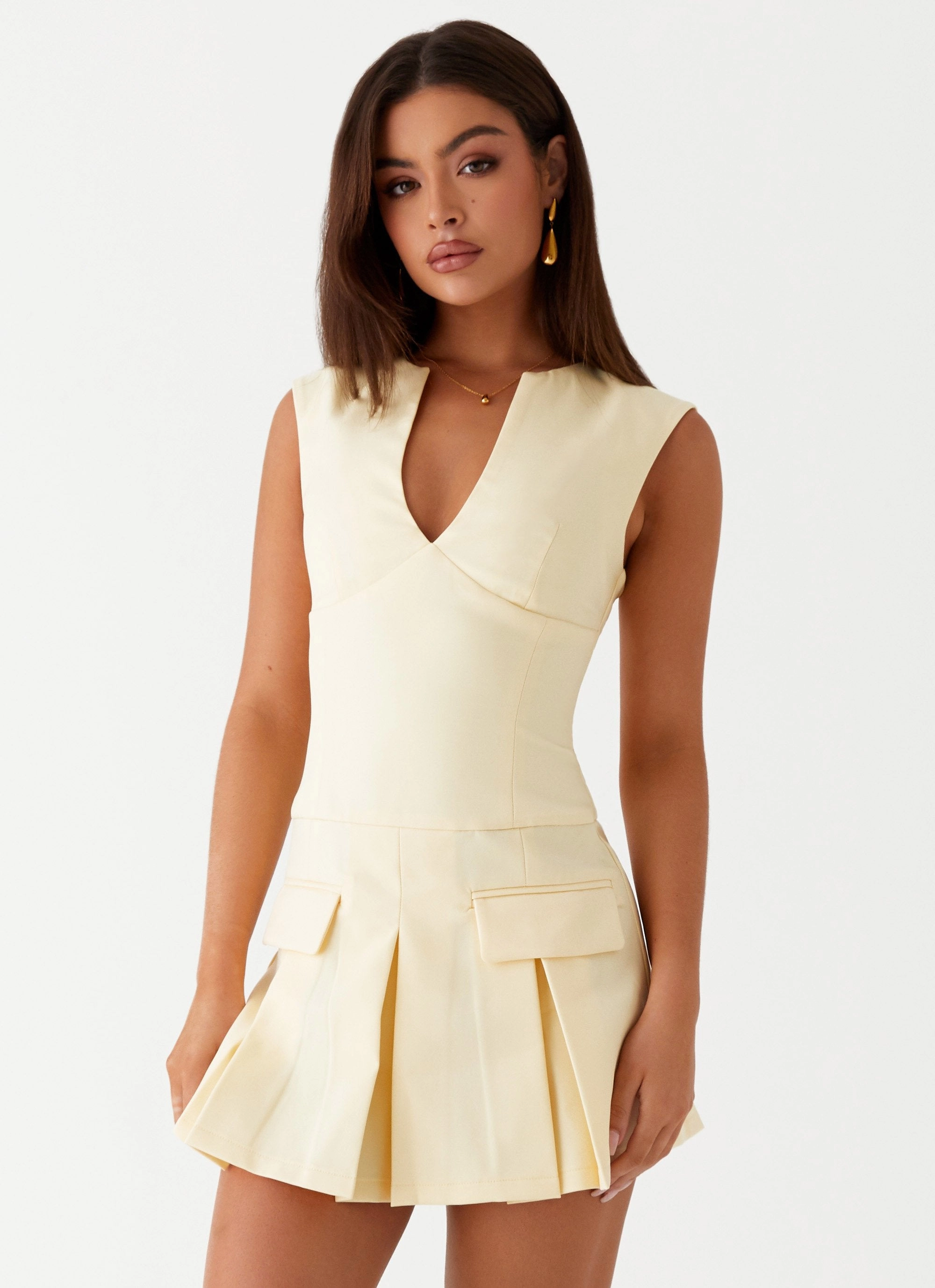Casual Chic Wear Cassia Mini Dress - Yellow
