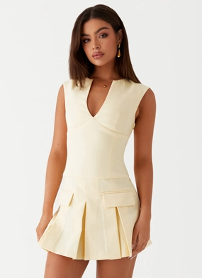Casual Chic Wear Cassia Mini Dress - Yellow
