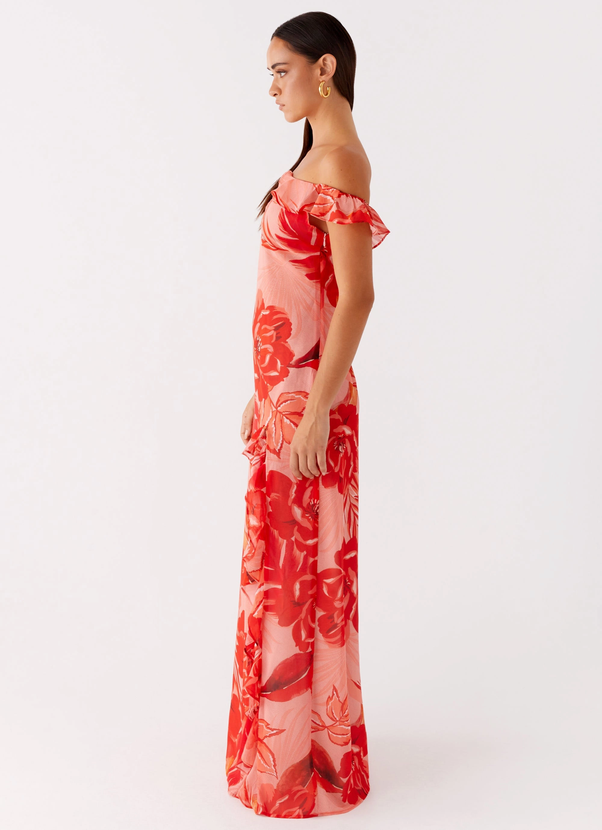 Elegant Vibe Dance Night Cassiday Maxi Dress - Sicily Sunsets Print