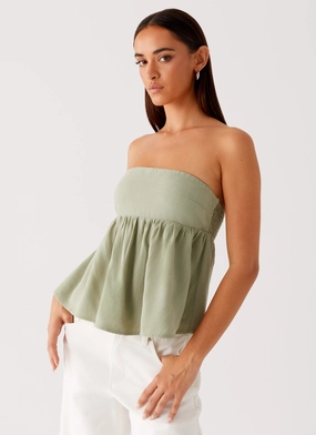 Cassie Tube Top - Sage ChafeFreeEdging