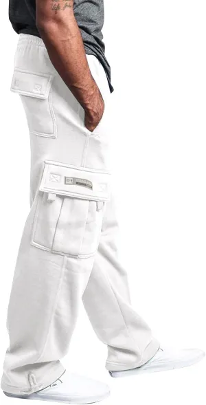 Casual Jogger Pants for Men Breathable Relaxed Fit Chino Outdoor Cargo Pants Athletic Baggy Twill Jogging Sweatpants
