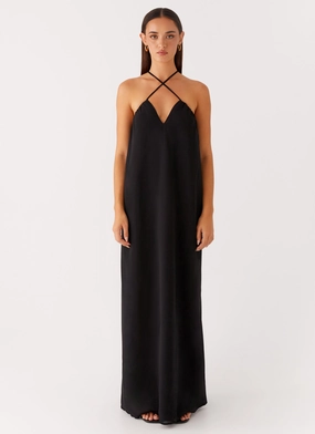 Saba Maxi Dress - Black plus-size