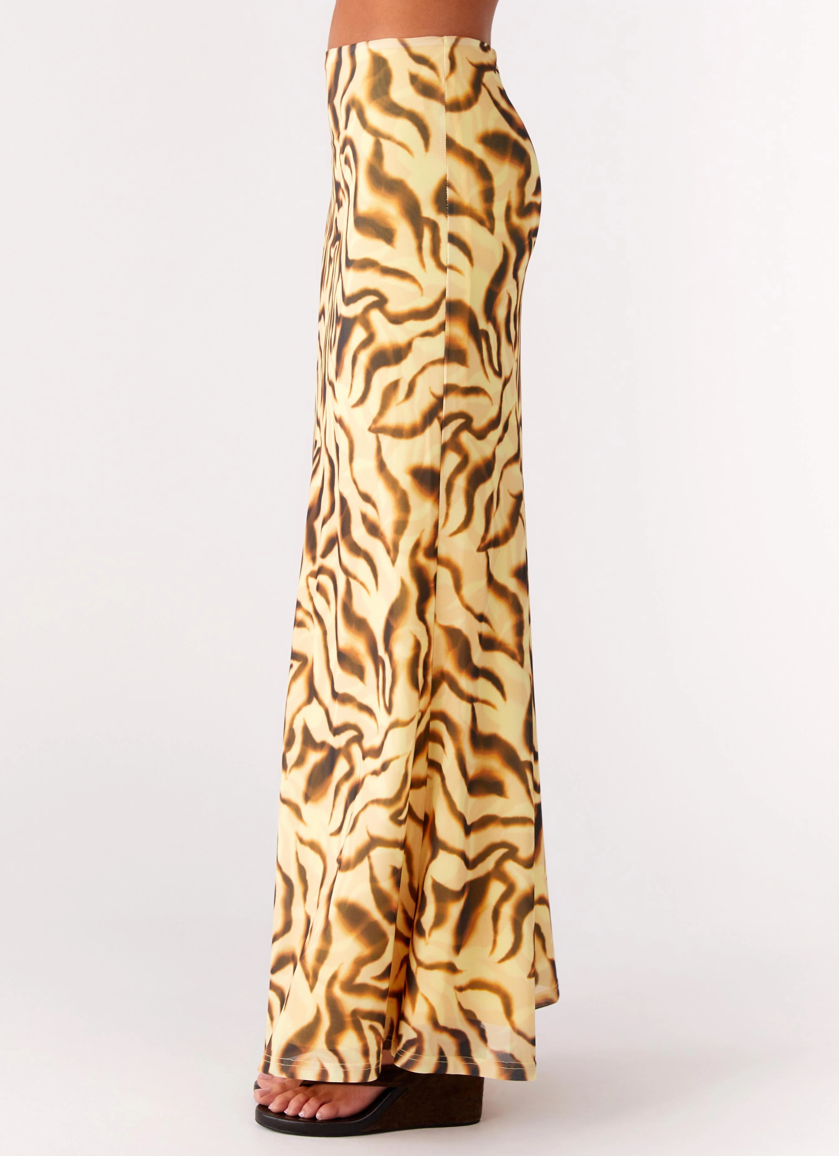 Call Me Low Rise Maxi Skirt - Yellow Zebra SustainableManufacturing Seasonless wear