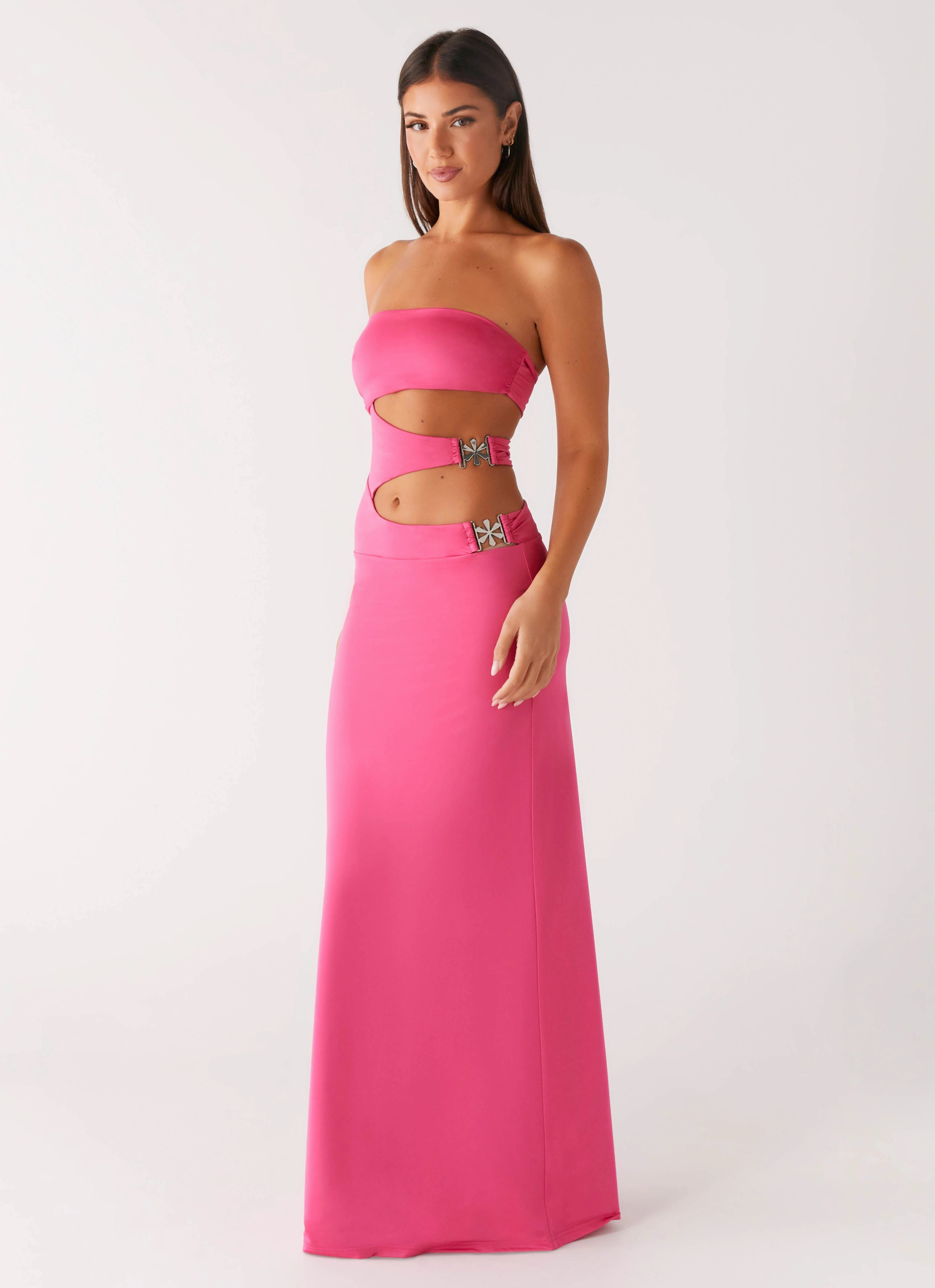Clean Cut Muted Tones Montego Maxi Dress - Pink