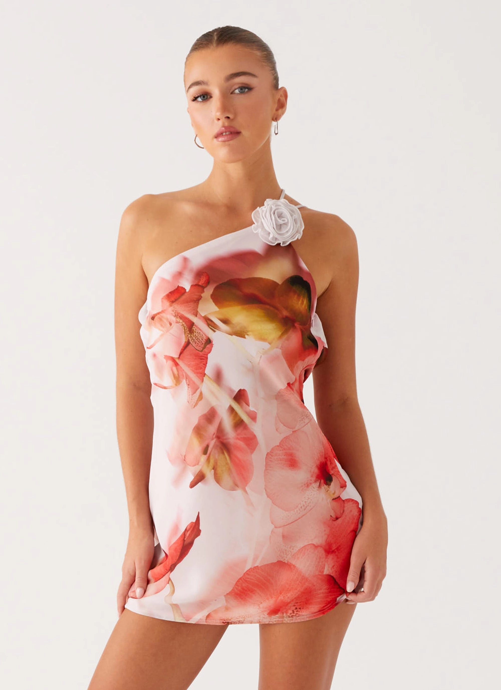 Graduation-Event Kia Mini Dress - Peach Rose