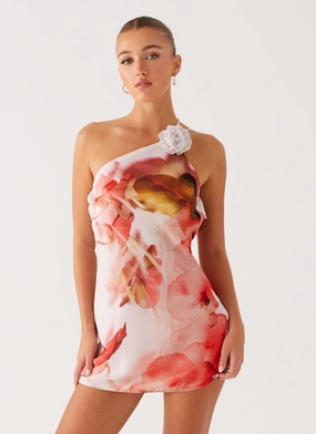 Graduation-Event Kia Mini Dress - Peach Rose