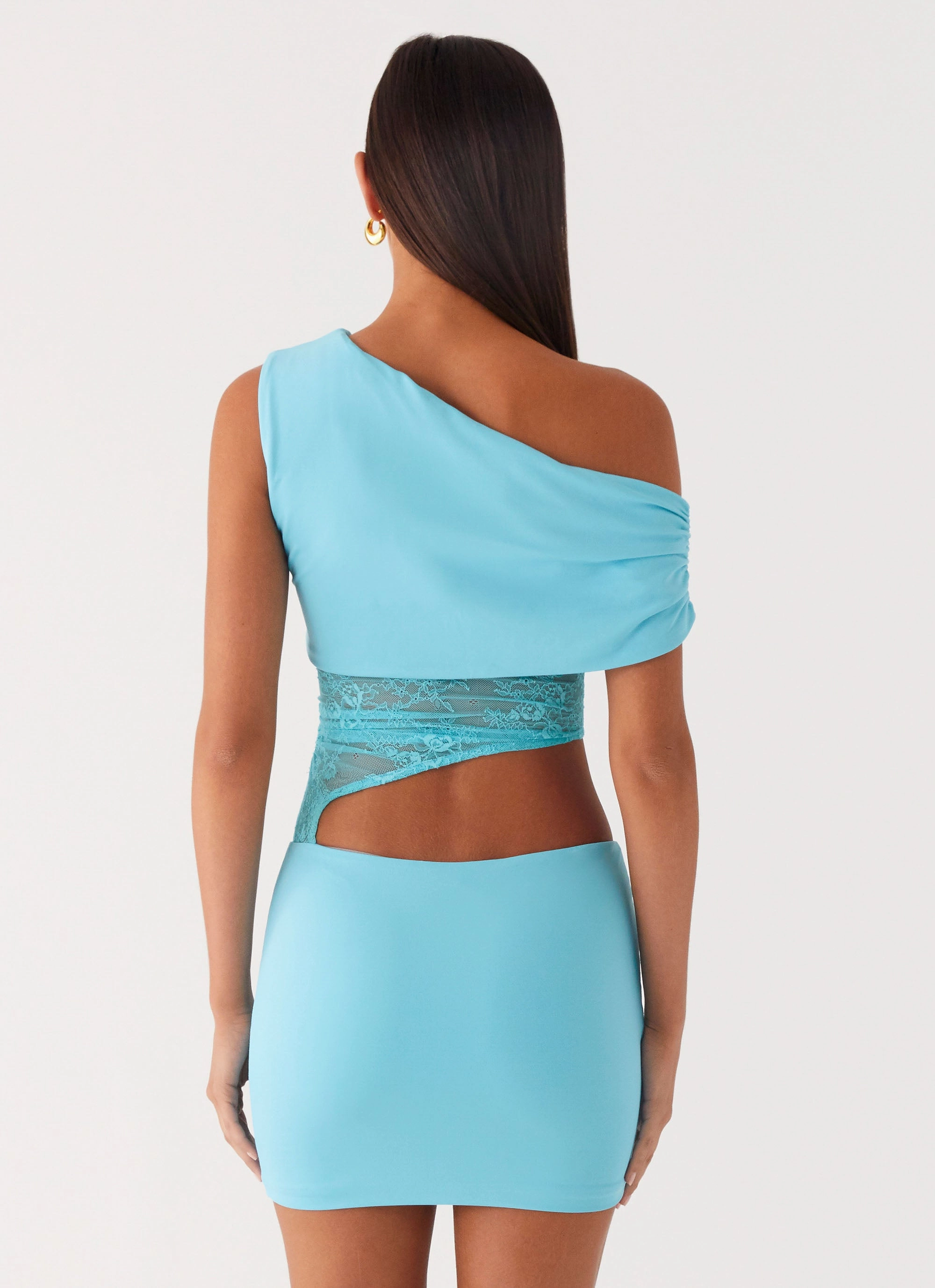 Relaxed-fit Love Motion Mini Dress - Aqua Blue