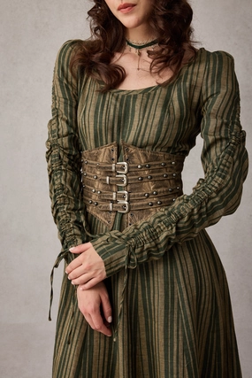 Leather underbust corset belt Slim Look Flex Movement