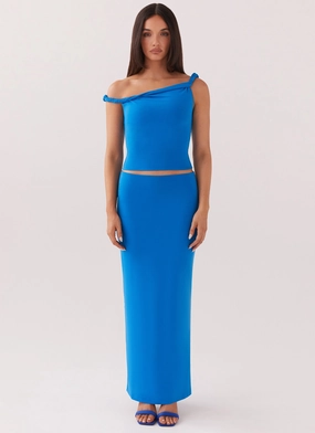 Solace Soul Maxi Skirt - Cobalt Base Layer