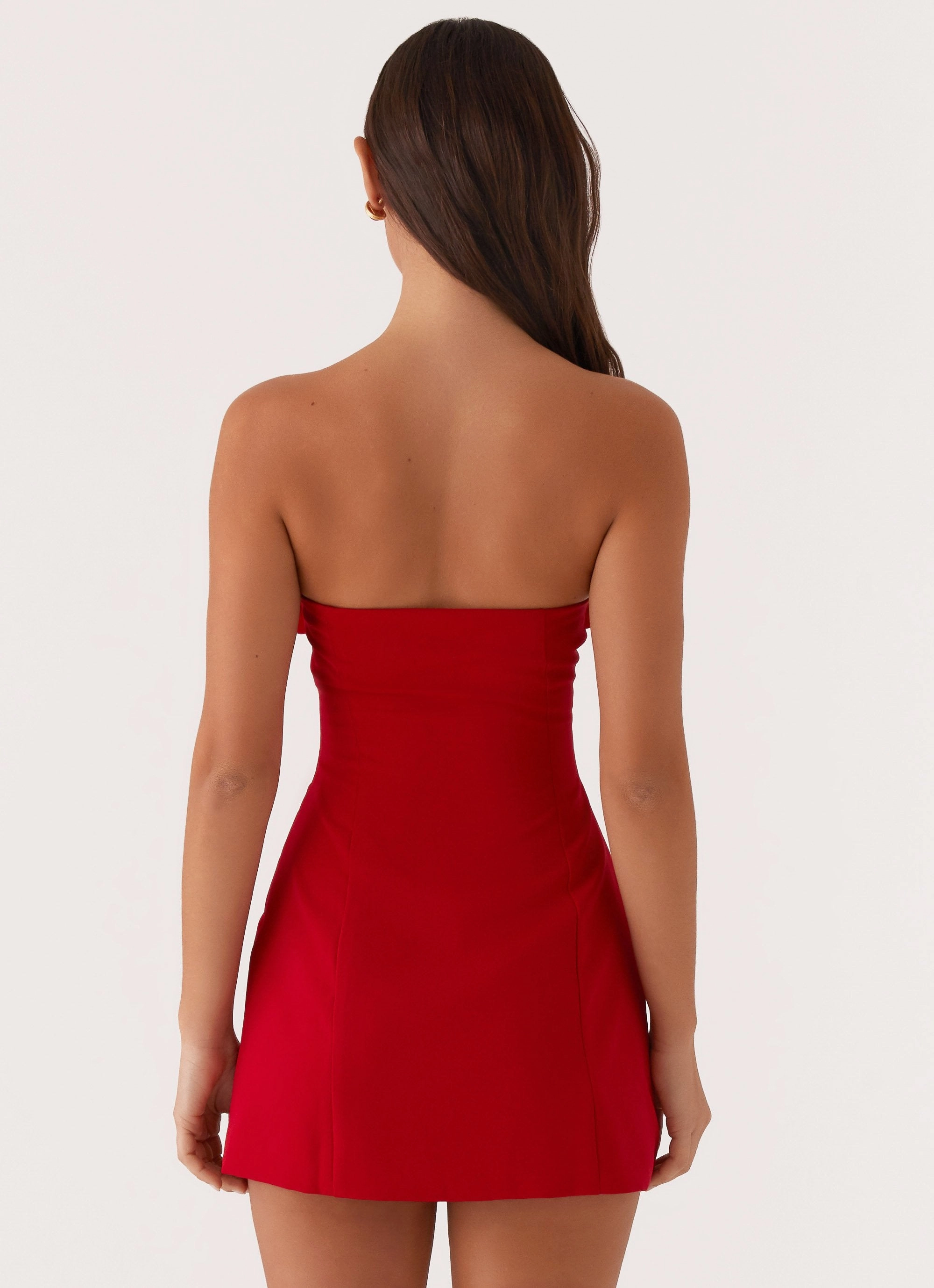 Daily Option Patsie Strapless Mini Dress - Red