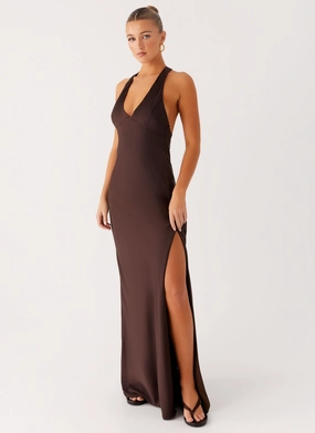 Angie Maxi Dress - Chocolate Smart And Comfortable