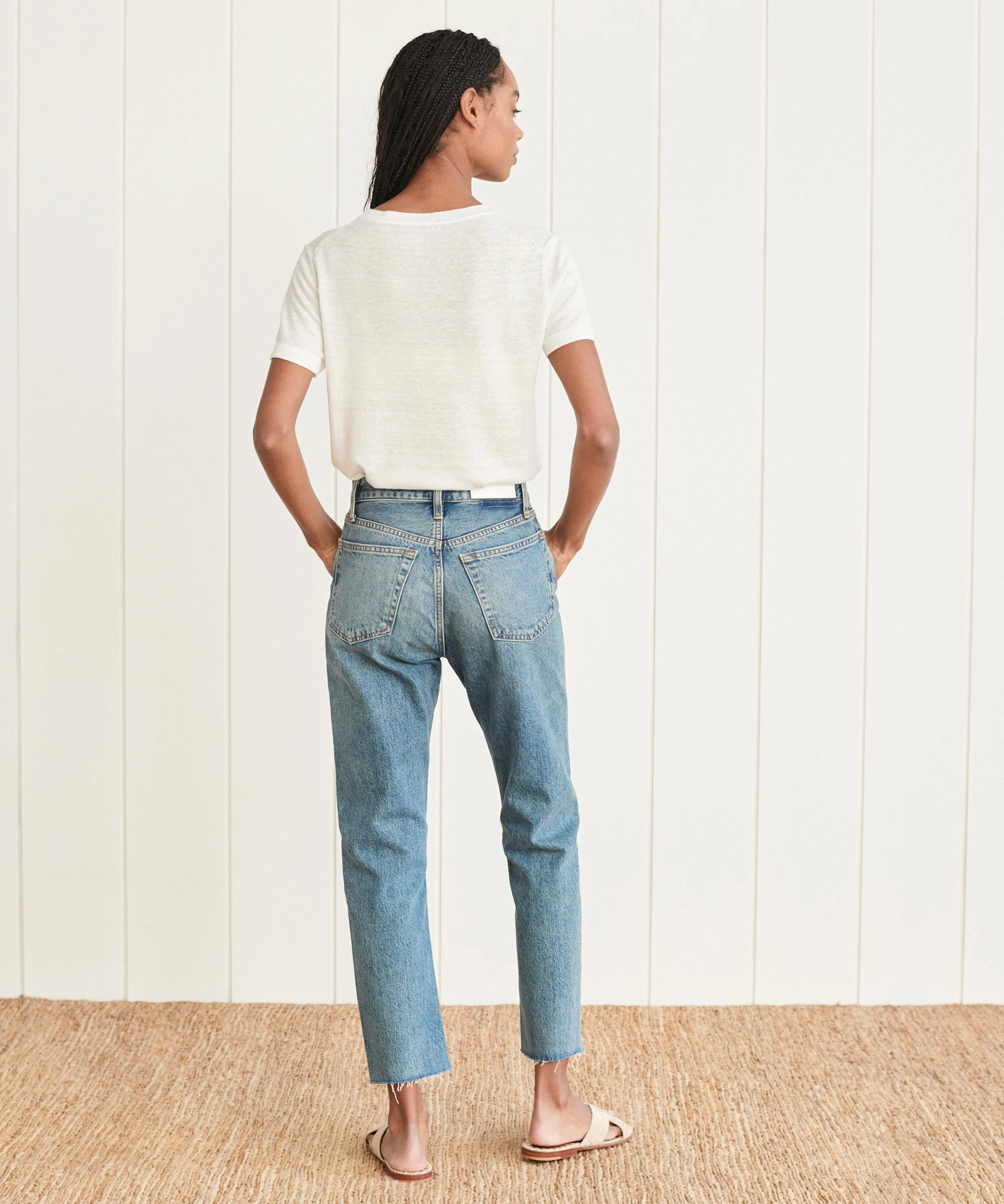 Tailored Wear High Rise Stove Pipe Jean